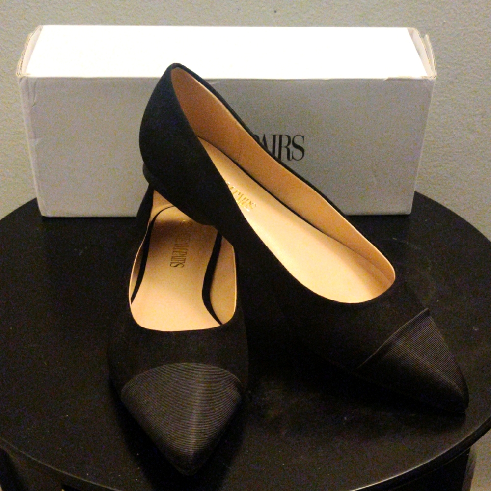 Black dress flats